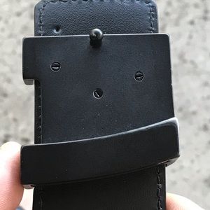 Louis Vuitton, Accessories, Black Lv Damier Belt